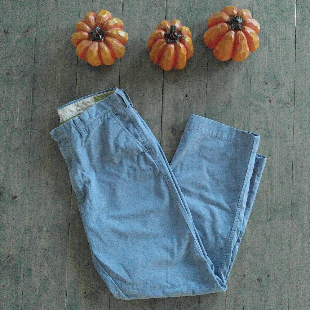 Mens straight leg light blue chino pants 36x32
